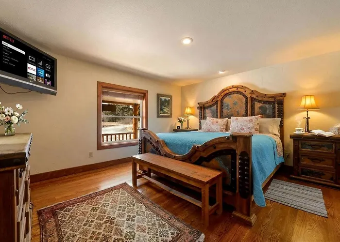 Spacious Retreat With Stone Fireplace & Pond Views In Banner, Wyoming Banner